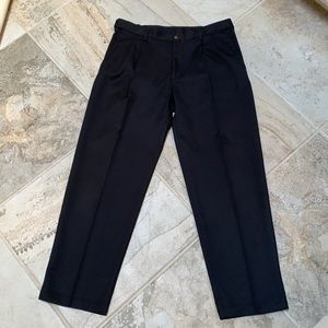 Haggar slacks with flexible waistband.